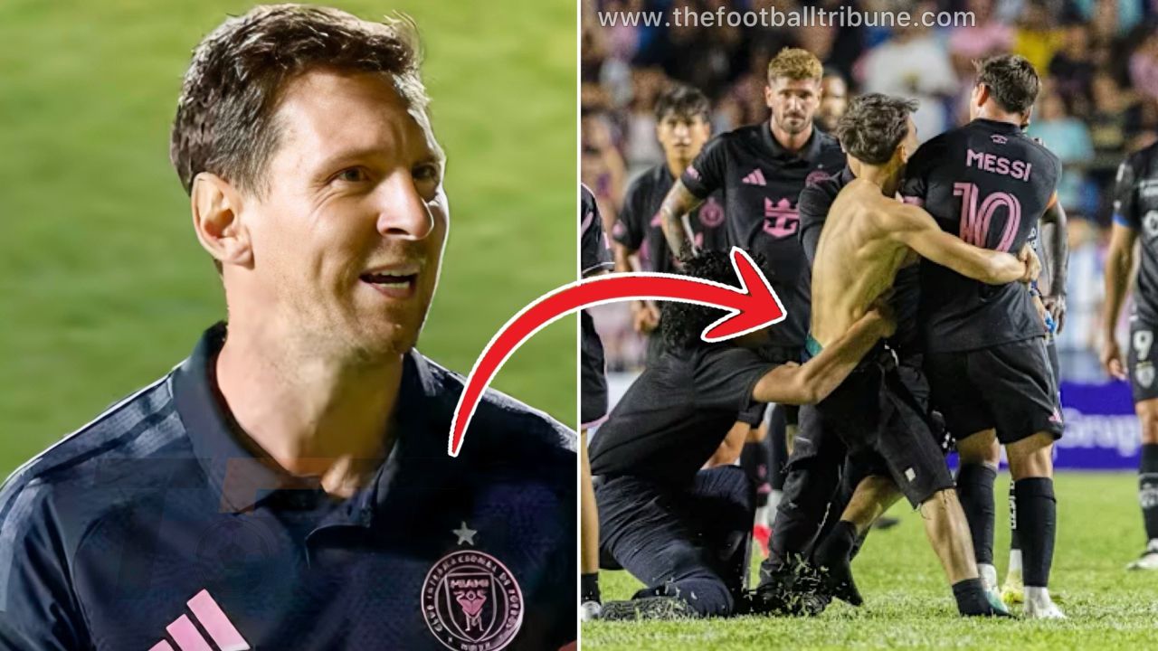 Lionel Messi Tackled by Pitch Invader During Inter Miami’s Puerto Rico Friendly!